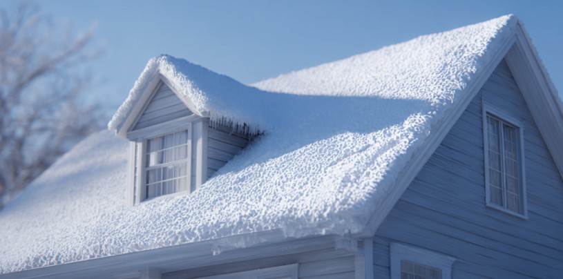 snow on roof
